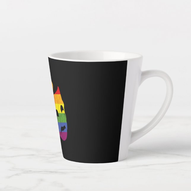 Caneca De Café Latte Atriz de Ator da Fila LGBT LGBT Arco-Íris Teatral (Direita)