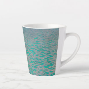 Caneca De Café Latte Attersee, pintura de paisagem costeira, Gustav Kli