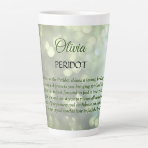 Caneca De Café Latte August Birthstone Peridot design