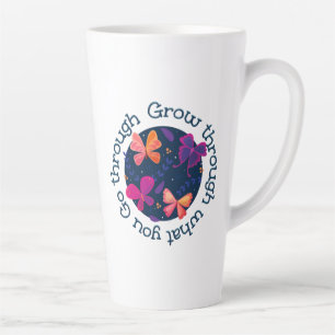 Caneca De Café Latte Aumente através do que você passa