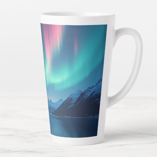 Caneca De Café Latte Aurora Islandesa (Direita)