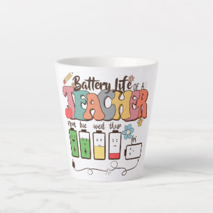 Caneca De Café Latte Autonomia da bateria de um professor - Educador re