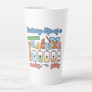 Caneca De Café Latte Autonomia da bateria de um professor - Uma semana 
