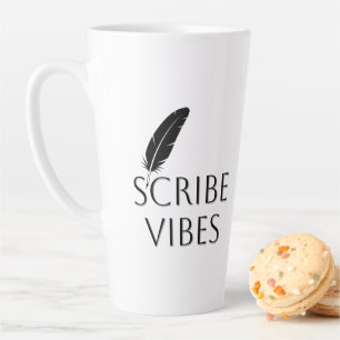 Caneca De Café Latte Autor Escritor Poeta Vibes de Escriba 