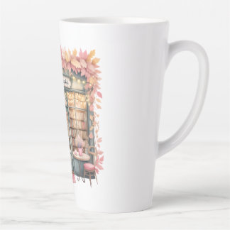 Caneca De Café Latte Autumn Dreams Café Tasses — Cozy Floral Bookshop 