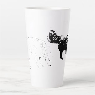 Caneca De Café Latte Autumn Scent Patrol, Dois Cães