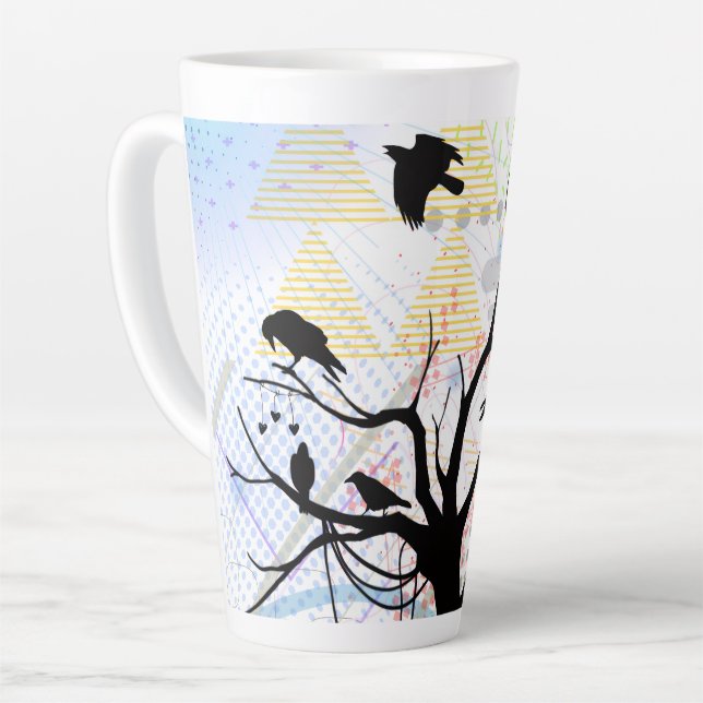Caneca De Café Latte Ave de uma Pena Seja Única Juntas (Ângulo esquerdo)