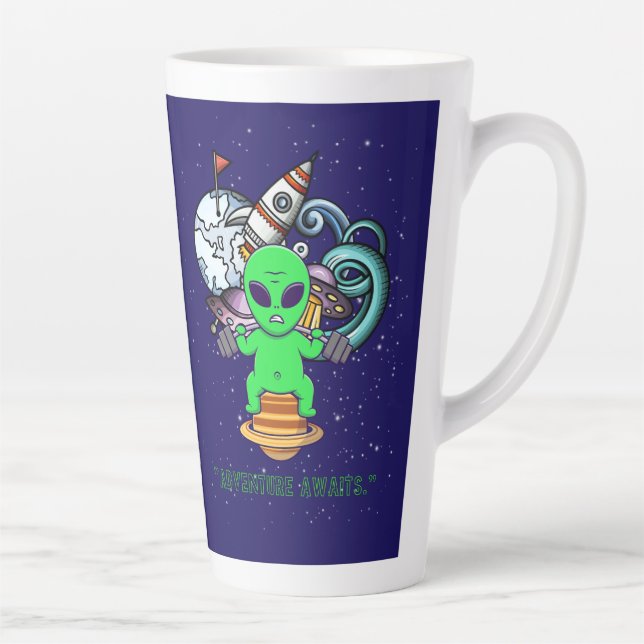 Caneca De Café Latte aventura espera (Direita)