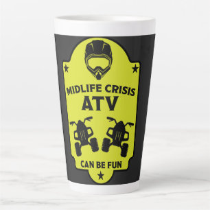 Caneca De Café Latte Aventuras de Quad Outdoor ATV 