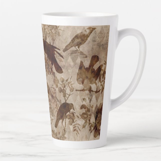 Caneca De Café Latte Aves (Direita)