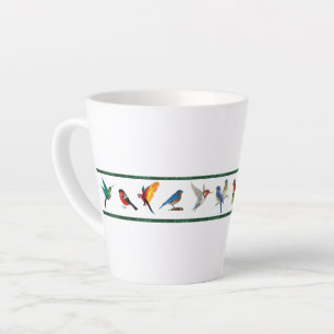 Caneca De Café Latte Aves bonito (Coleção Bridget)