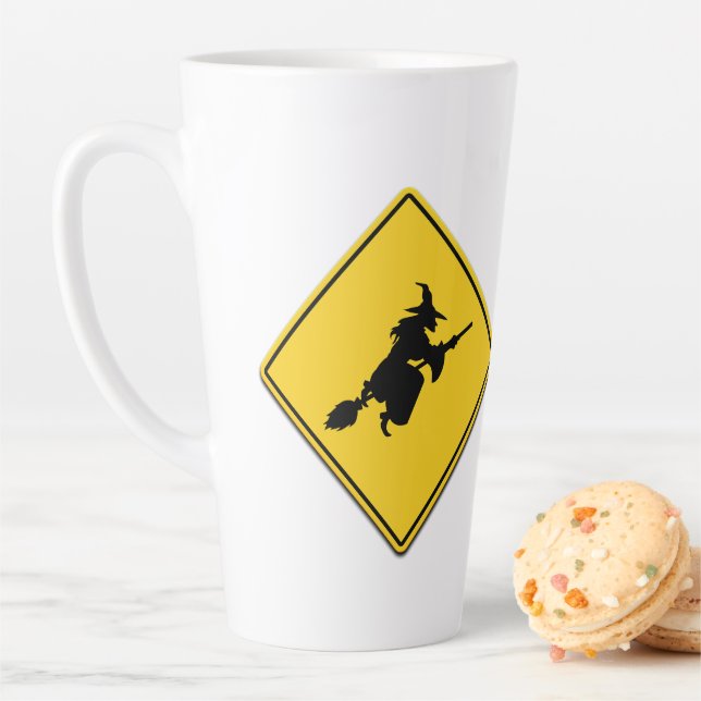 Caneca De Café Latte Aviso à Bruxa (In Situ)