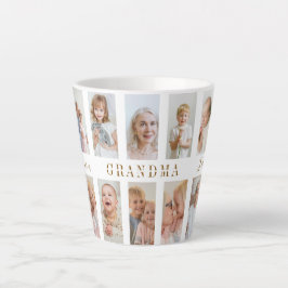 Caneca De Café Latte Avó Personalizada Latte Mug | Fotos personalizadas