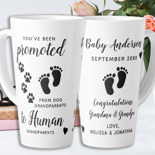 Caneca De Café Latte Avós Cachorros Promovidos Para A Avó Humana