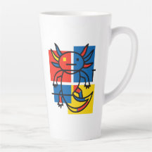 Axolote Mondrian abstrato minimalista neotenia ret