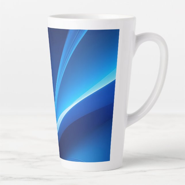 Caneca De Café Latte Azul (Direita)