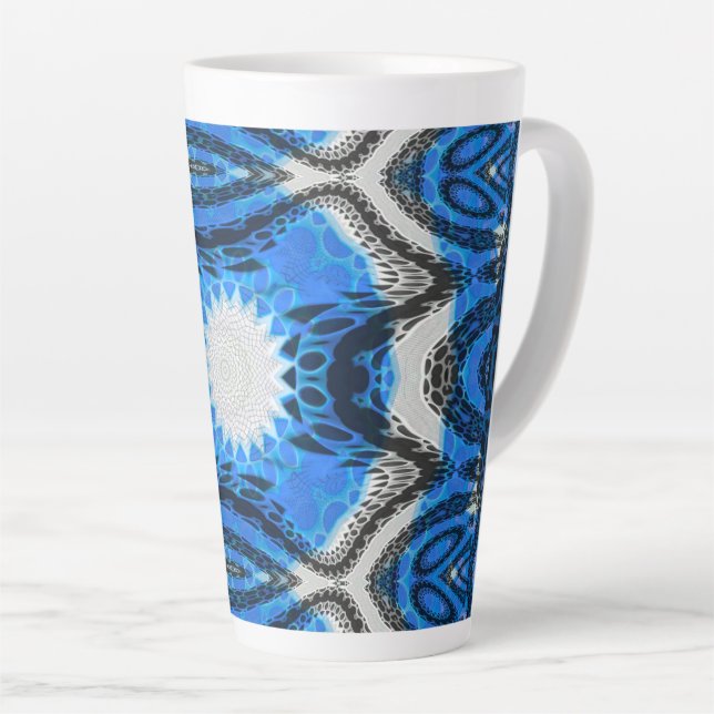 Caneca De Café Latte Azul atômico (Ângulo direito)