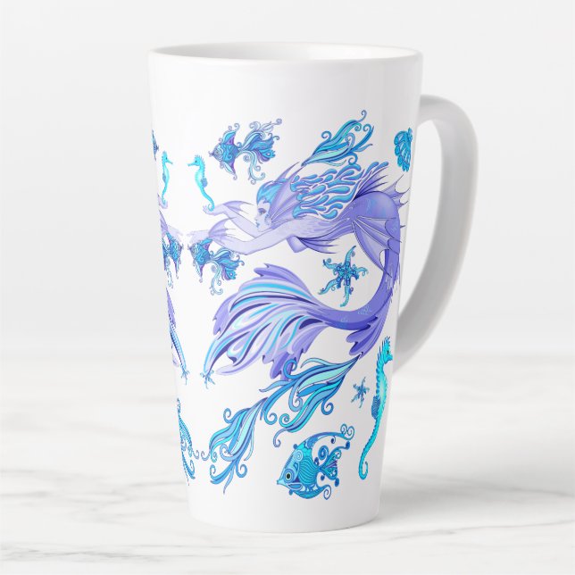 Caneca De Café Latte Azulejo cerâmico de cerveja mística (Ângulo direito)