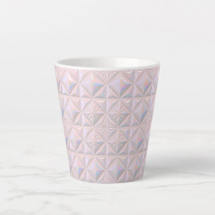 Caneca De Café Latte Azulejo Cerâmico Rosa Pálido