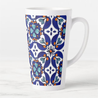 Caneca De Café Latte Azulejo mexicano Talavera Terracotta nº 1
