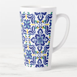 Caneca De Café Latte Azulejo mexicano Talavera Terracotta nº 10