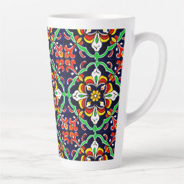 Caneca De Café Latte Azulejo mexicano Talavera Terracotta n.o 2