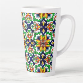 Caneca De Café Latte Azulejo mexicano Talavera Terracotta n.o 6