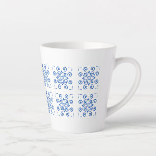 Caneca De Café Latte Azulejo Simples