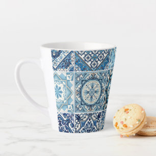 Caneca De Café Latte Azulejos do Mediterrâneo, Portugal, Azulejo, Majol