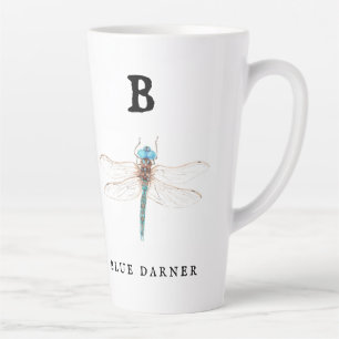 Caneca De Café Latte "B" Azul Escuro 