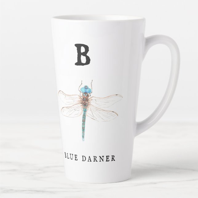 Caneca De Café Latte "B" Blue Darner (Direita)