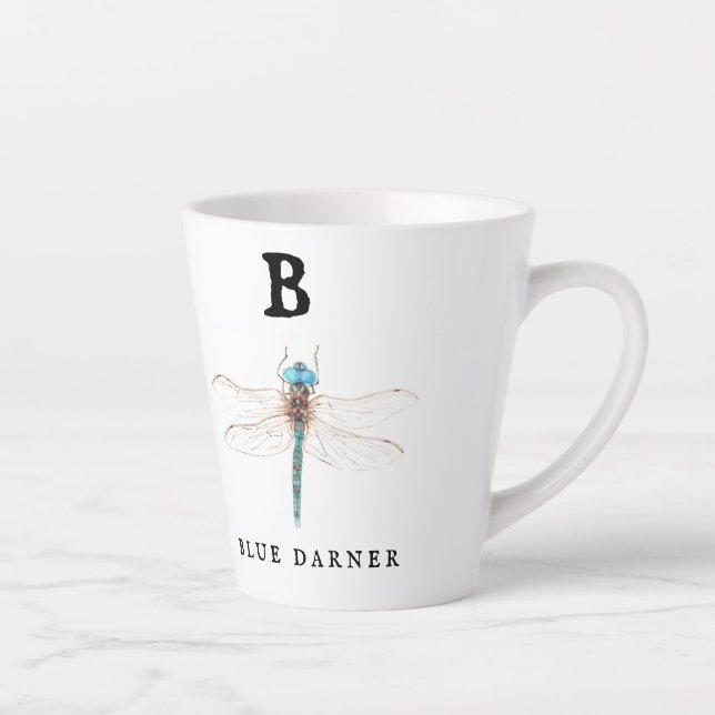 Caneca De Café Latte "B" Blue Darner (Direita)