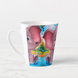 Caneca De Café Latte Baby Elephant Latte Coffee Mug