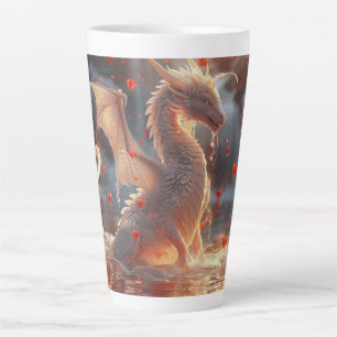 Caneca De Café Latte Baby Ice Dragon Arte Digital