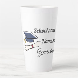 Caneca De Café Latte Balão de Formatura Personalizado