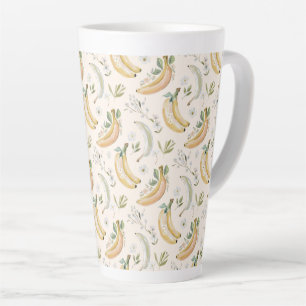 Caneca De Café Latte Bananas por Cerejas