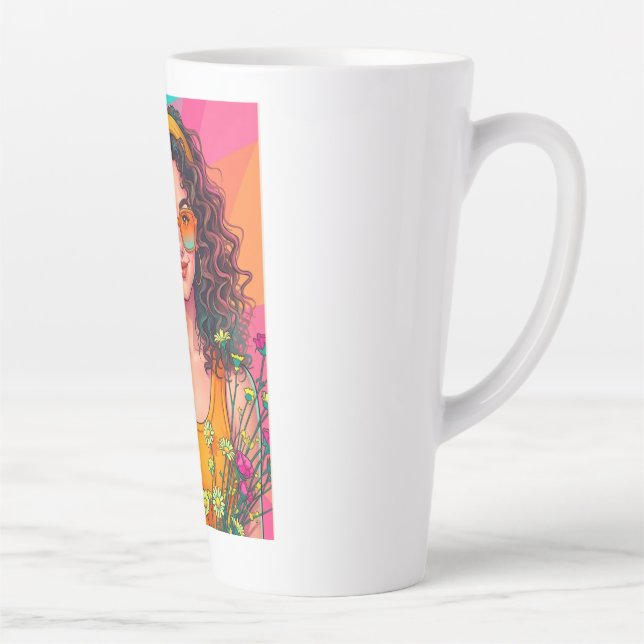 Caneca De Café Latte Bancoeta retro (Direita)