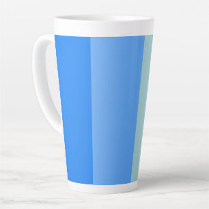 Caneca De Café Latte Bandas Azuis