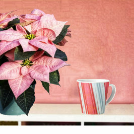 Caneca De Café Latte Bandas de Feriado Latte