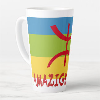 Caneca De Café Latte Bandeira Amazigh - Bandeira-Drapeau Amazigh