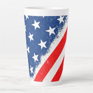 Caneca De Café Latte Bandeira Americana Camisa Estrelas Patriótica dos