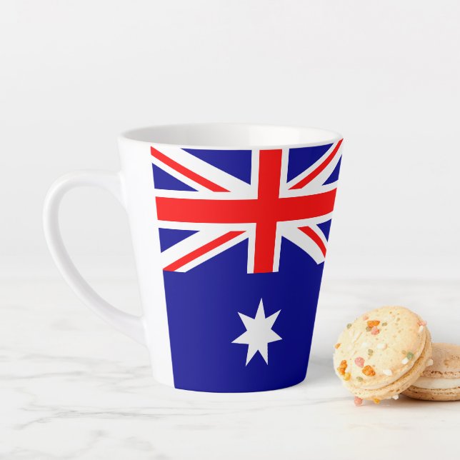 Caneca De Café Latte Bandeira australiana (In Situ)
