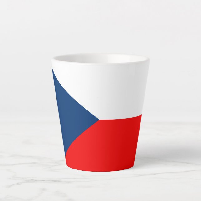 Caneca De Café Latte Bandeira checa (Frente)