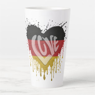 Caneca De Café Latte Bandeira da Alemanha do Amor