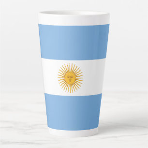 Caneca De Café Latte Bandeira da Argentina