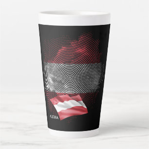 Caneca De Café Latte bandeira da Áustria
