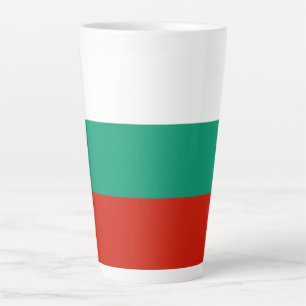 Caneca De Café Latte Bandeira da Bulgária