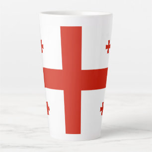 Caneca De Café Latte Bandeira da Geórgia