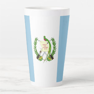 Caneca De Café Latte Bandeira da Guatemala