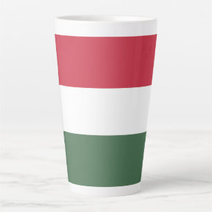 Caneca De Café Latte Bandeira da Hungria